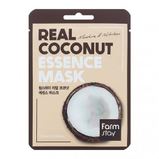 Маска для лица тканевая   КОКОС Real Coconut Essence Mask Farmstay 